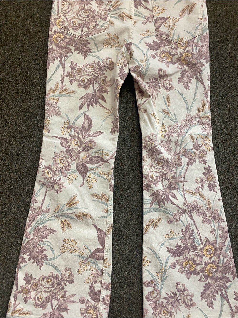 Pilcro Floral-Print Jeans in Dusty Rose & Cream - Picture 11 of 11